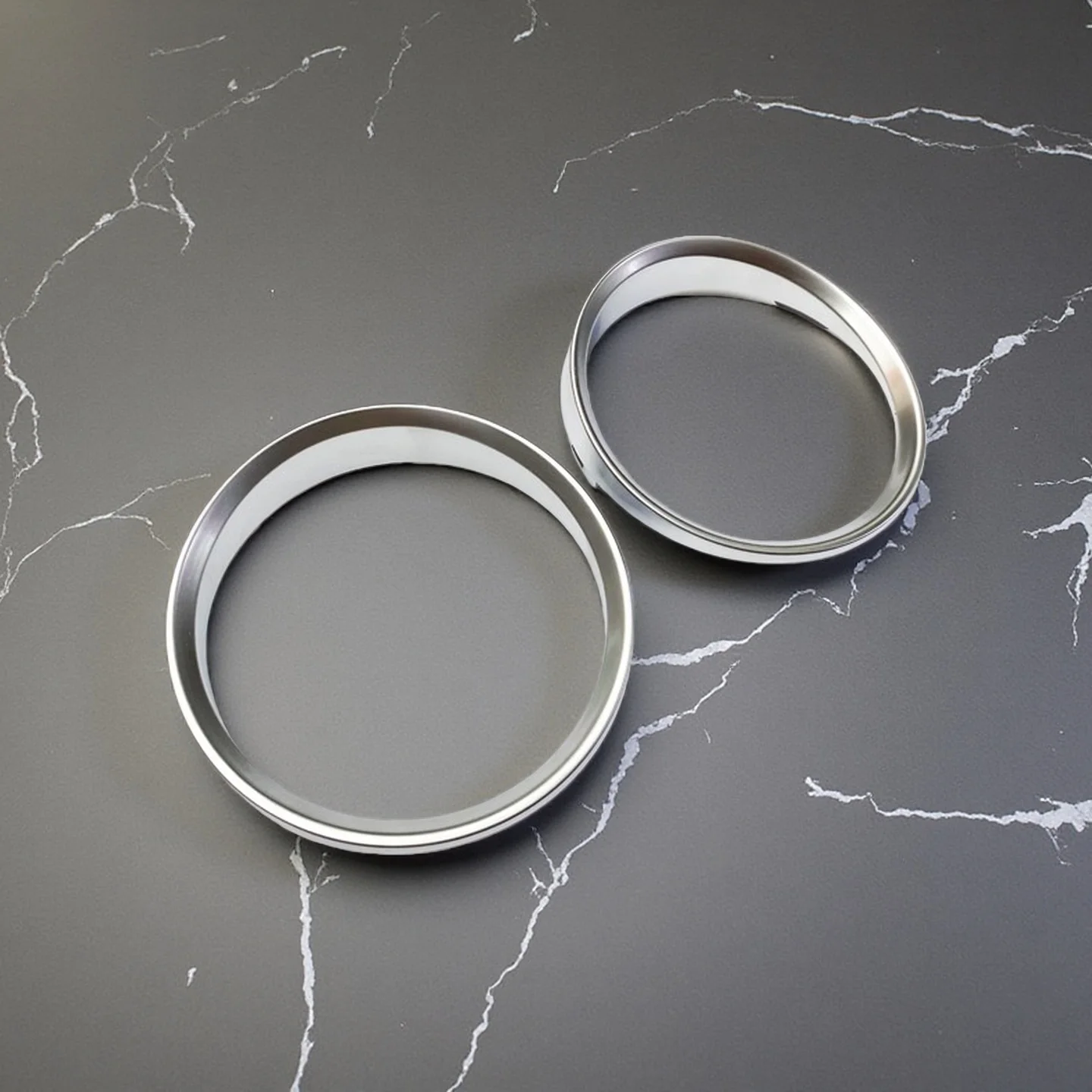 Matt Silver Dashboard Dial Gauge Rings Bezel Trim For BMW E90 E91 E92 E93 M3 - 2 Pieces