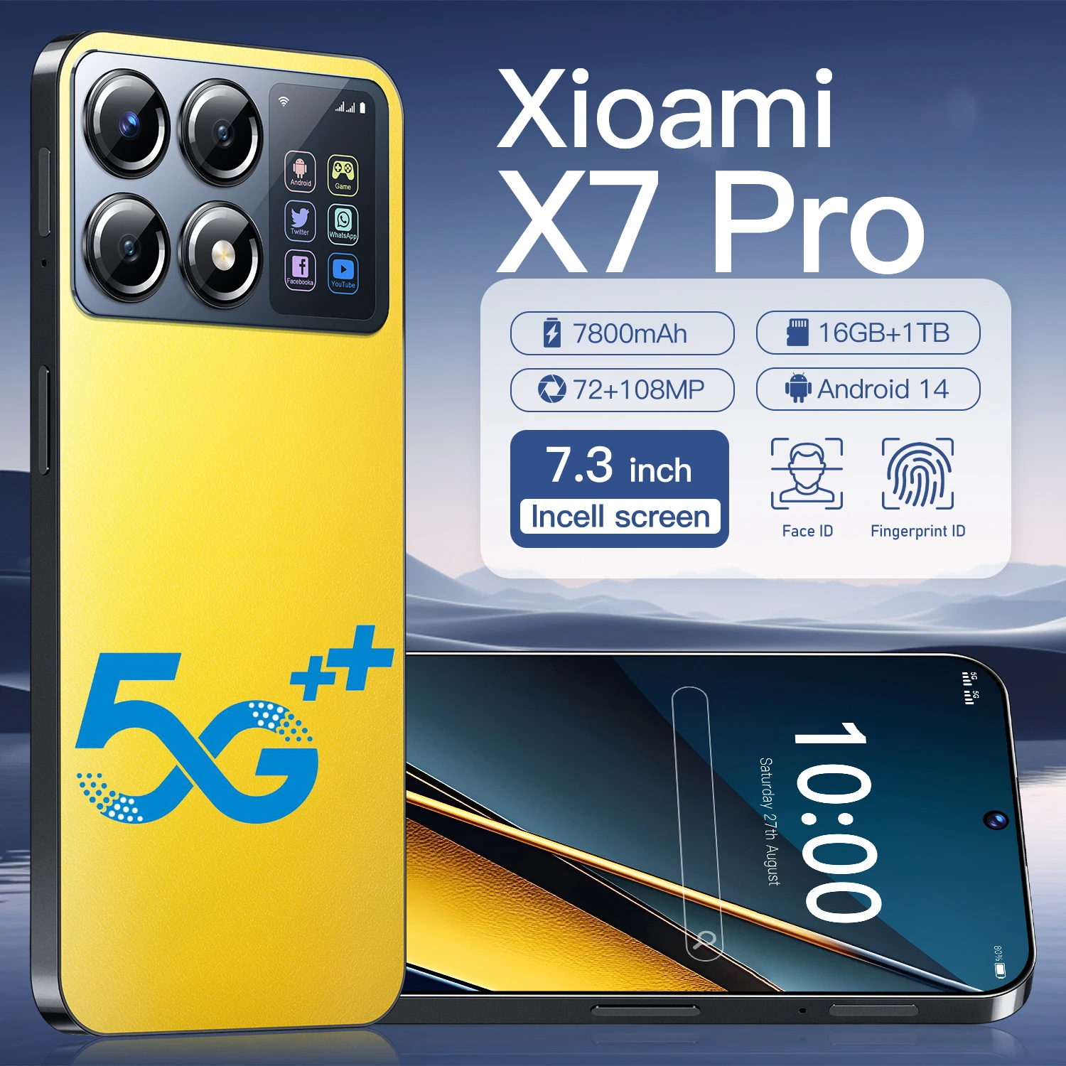 

The phone case is used for 2025 Xioami X7 Pro 7.3 Inch LCD Display Touch Screen AMOLED Display Panel Dynamic