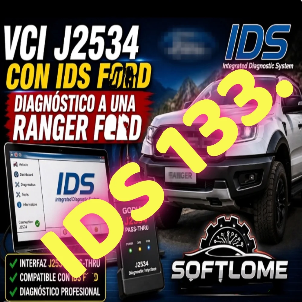 IDS-V133, strumento di diagnostica OBD2 multilingue per Ford VCMII, compatibile con Autroniq A100, A200 e Ford VCM III.