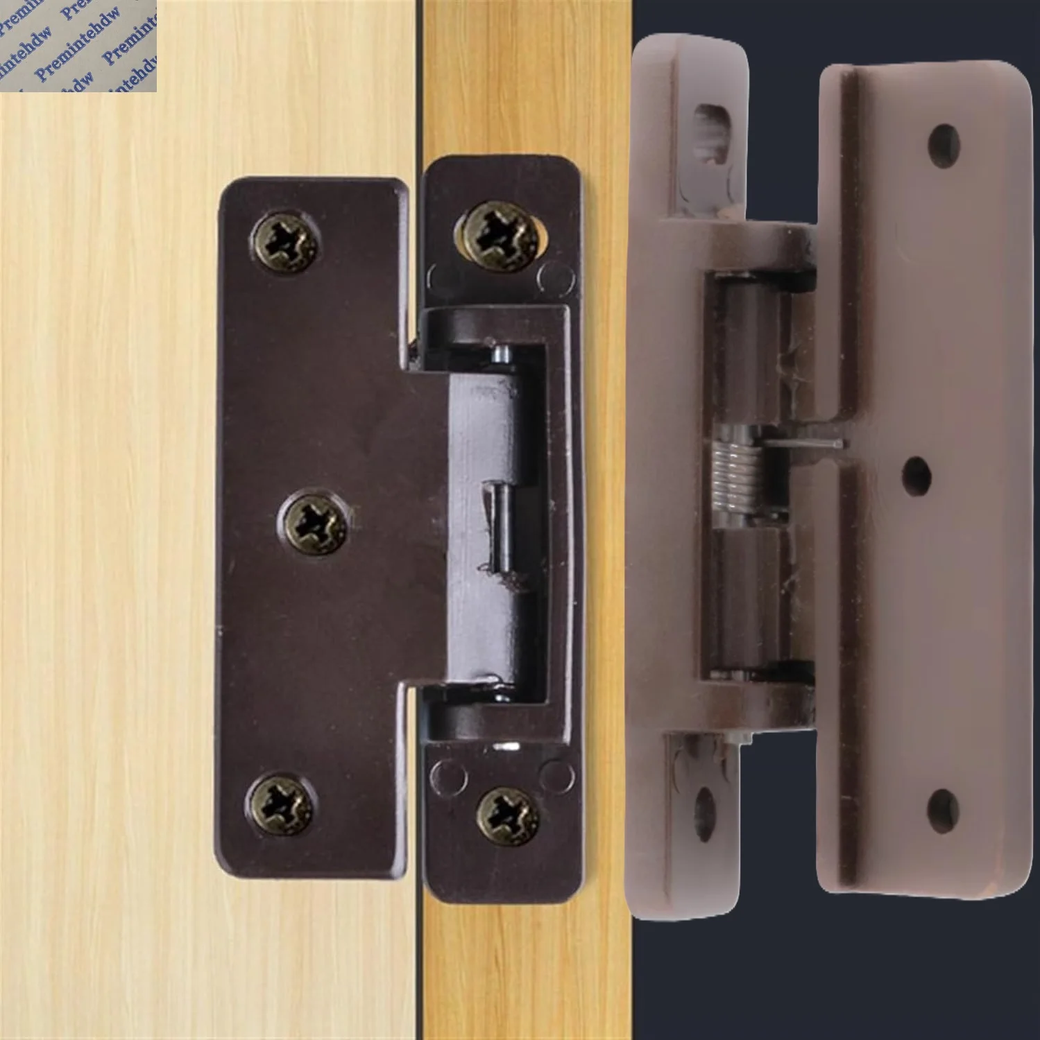 100Pcs Plastic ABS Spring Hinge For Closet Door Gap Anti-dust Covering Panel Light Screen Door