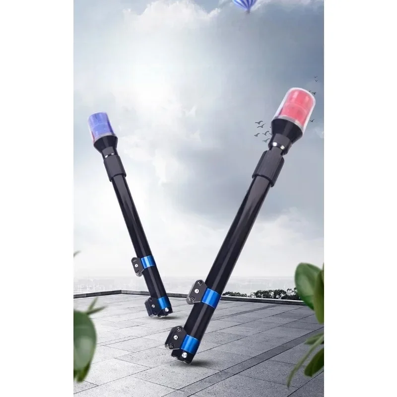 AliExpress NONE Outdoor Patrol Electric Bike Motorcycle Rear Pole Light LED Warning 12V Long Pole Red Blue Flashing Warning Light