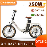 ONESPORT OT16-2 EU Standard 250W Electric City Bike 20 Inch Folding E-Bike 48V 17Ah Removable Battery 25km/h Disc Brake