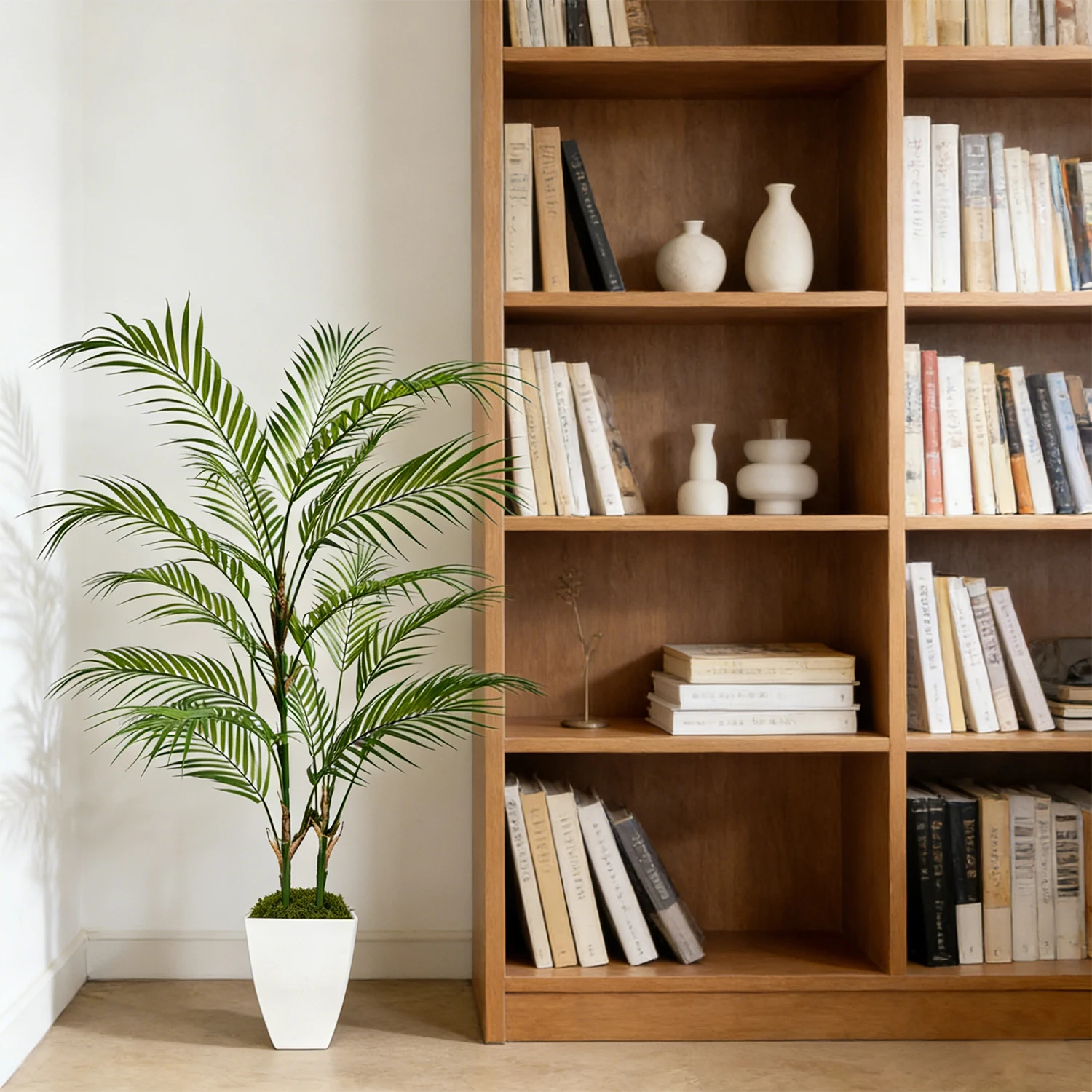 1,2m-1,8m Künstliche Areca-Palme Große Künstliche Tropische Pflanze für Innendekoration Künstlicher Topf-Palmenbaum für Wohnzimmer Büro Hotel – Detail 5