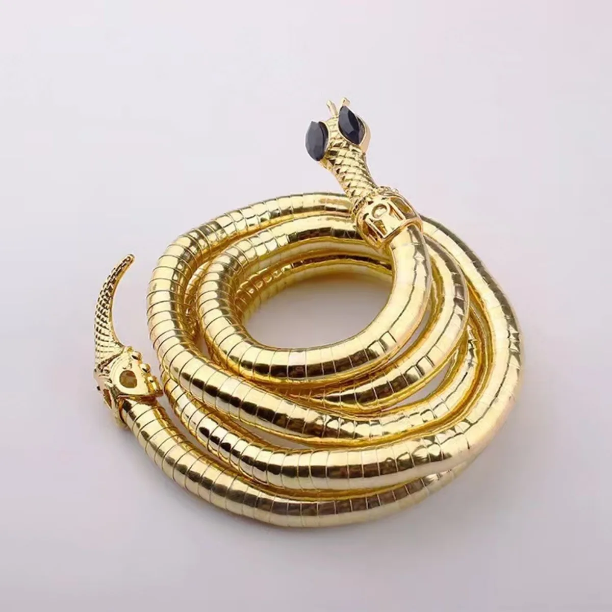 New Punk Hip Hop Metal Adjustable Gold Color Snake Necklace Multi-Function Necklace For Women Party Jewelry Gift image 3