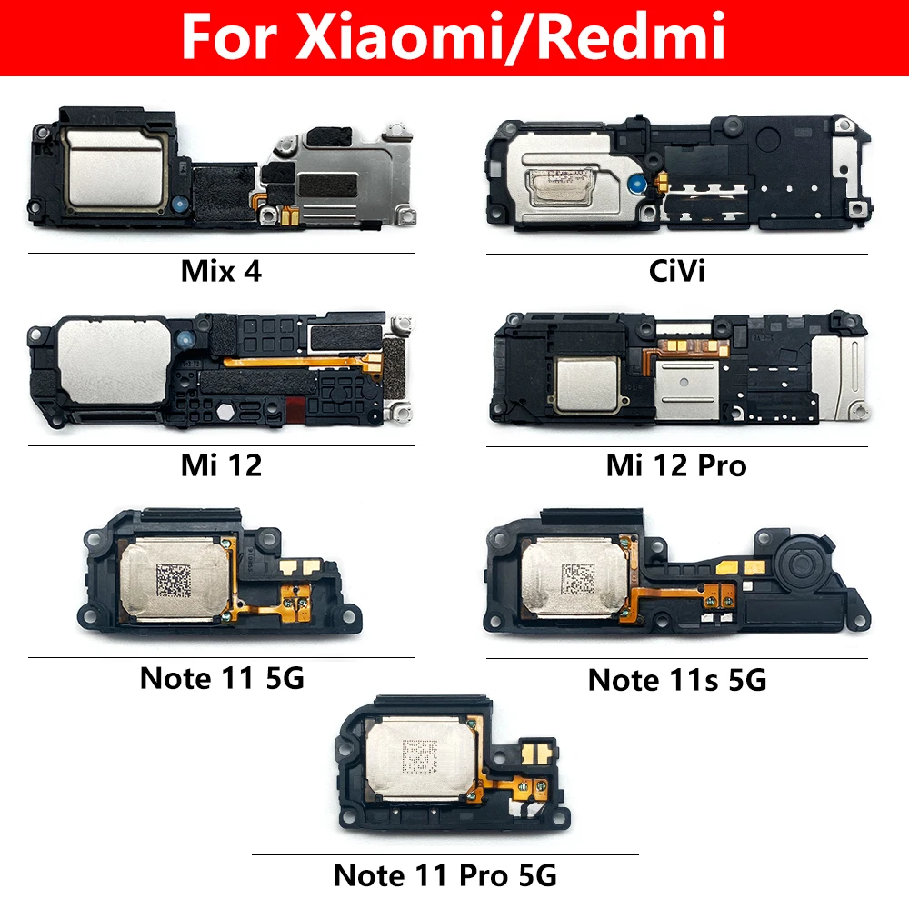 

10 Pcs Loudspeaker Buzzer Ringer Loud Speaker Flex Cable For Xiaomi Redmi Note 11S 11 Pro 5G / For Xiaomi Mi 12 Pro Mix 4 Civi