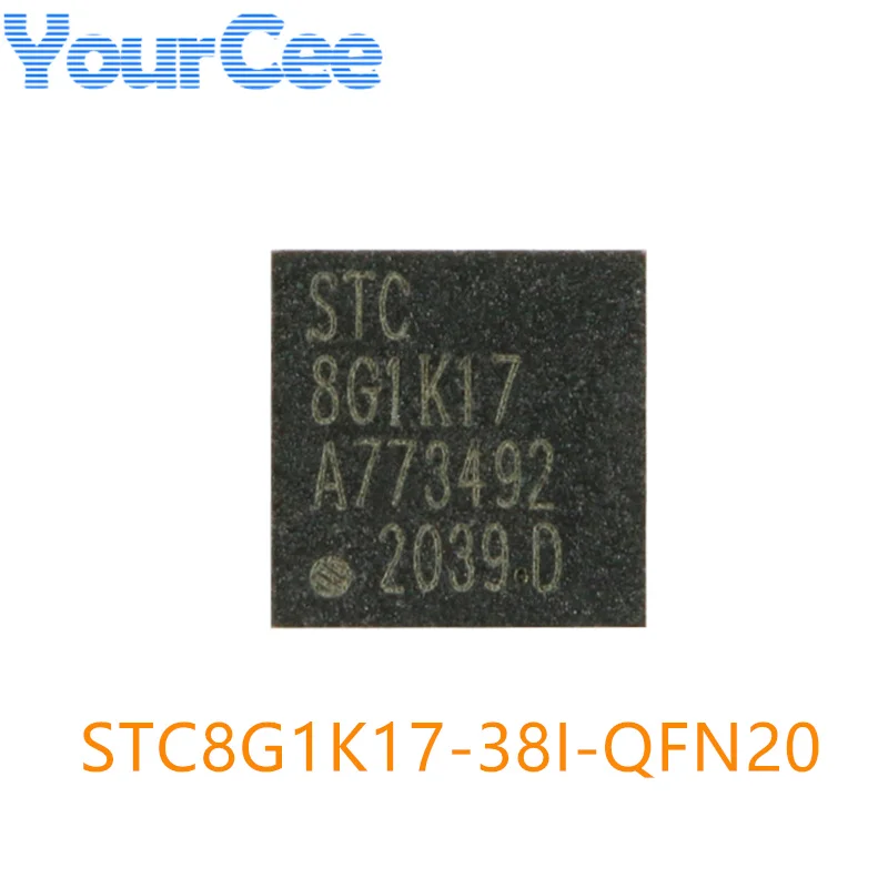 5pcs STC8G1K17-38I-QFN20 8G1K17 STC STC8G1K17 8051 Single Chip IC Microcontroller Micro Controller MCU