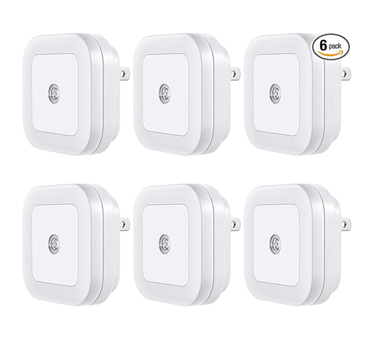 6 Pack LED Night Light, Plug-in [6 Pack] Super Smart Dusk to Dawn Sensor, Night Lights Suitable for Bedroom, Bathroom, Toilet