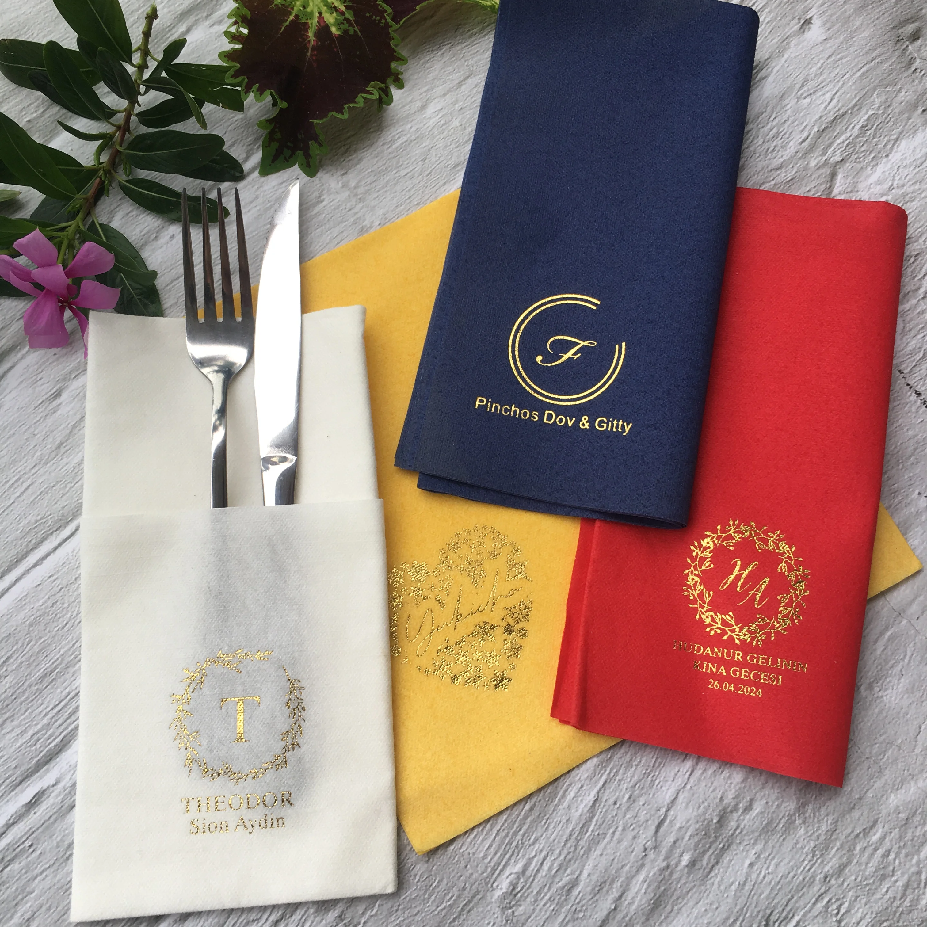 

50pcs Happy Birthday Napkins | Gold Foil Napkins | Custom Birthday Napkins | Birthday Party Napkins | Cocktail Napkins | Classy