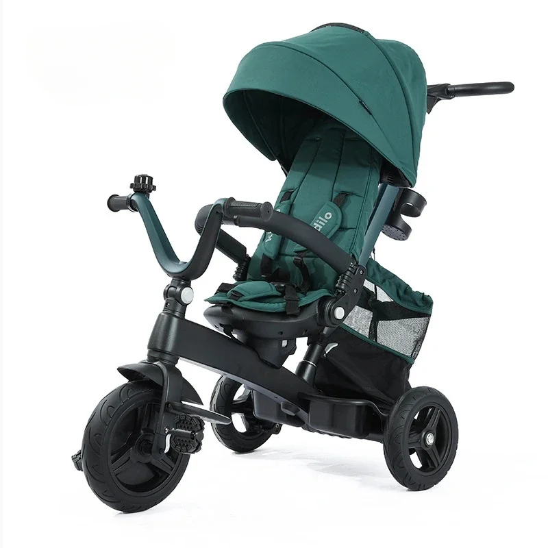 AliExpress Children's tricycle, lightweight and foldable, baby can push and ride the bicycle, 3-6 years old baby stroller, luxurious