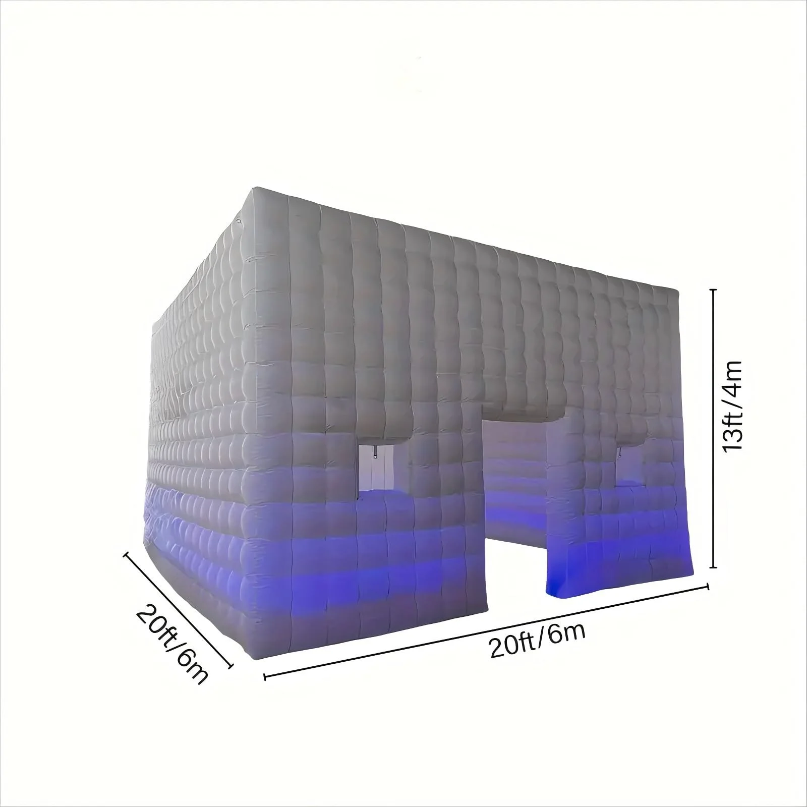 Portátil Grande LED Inflável Air Cube Tent, Casa com Blower, Tenda de iluminação para festa, Exposição Show