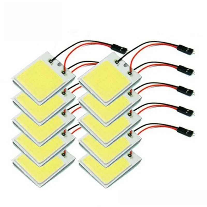 4 pçs acessórios interiores do carro 18/24/48 smd t10 4w 12v cob painel interior do carro luzes led