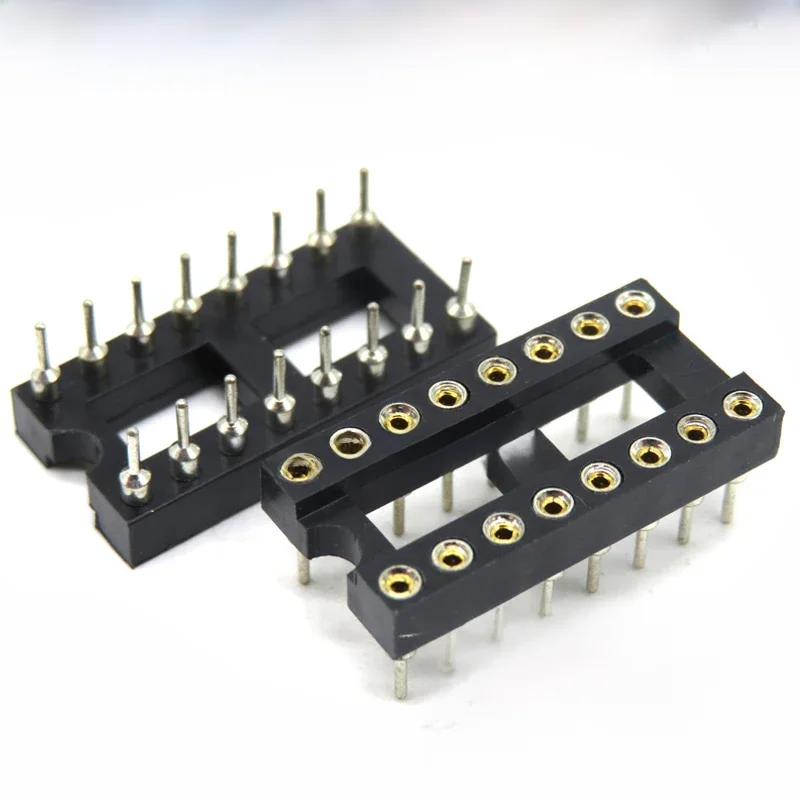 10 sztuk DIP16 okrągły otwór 16 Pins 2.54MM DIP 2.54 IC adapter do gniazd typ lutowania 16 PIN złącze IC — zdjęcie 2