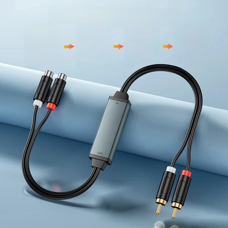 Eppfun AV100C RCA isolateur audio filtre de bruit de terre commun annulseur de bruit anti-interférence 3,5 mm Audio de voiture stéréo domestique (gris)