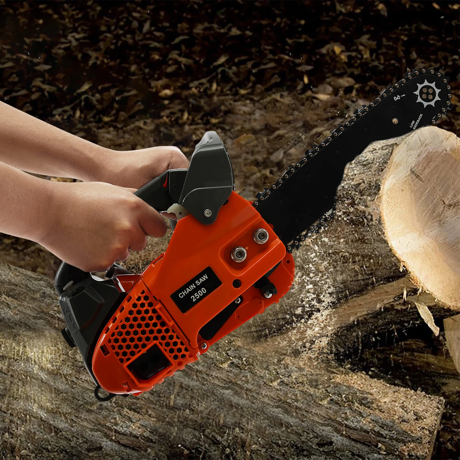 25.4Cc المقبض العلوي بالمنشار البنزين بالمنشار 2-السكتة الدماغية محرك بالمنشار 12 بوصة البنزين بالمنشار للحدائق والحدائق والمزارع وغيرها