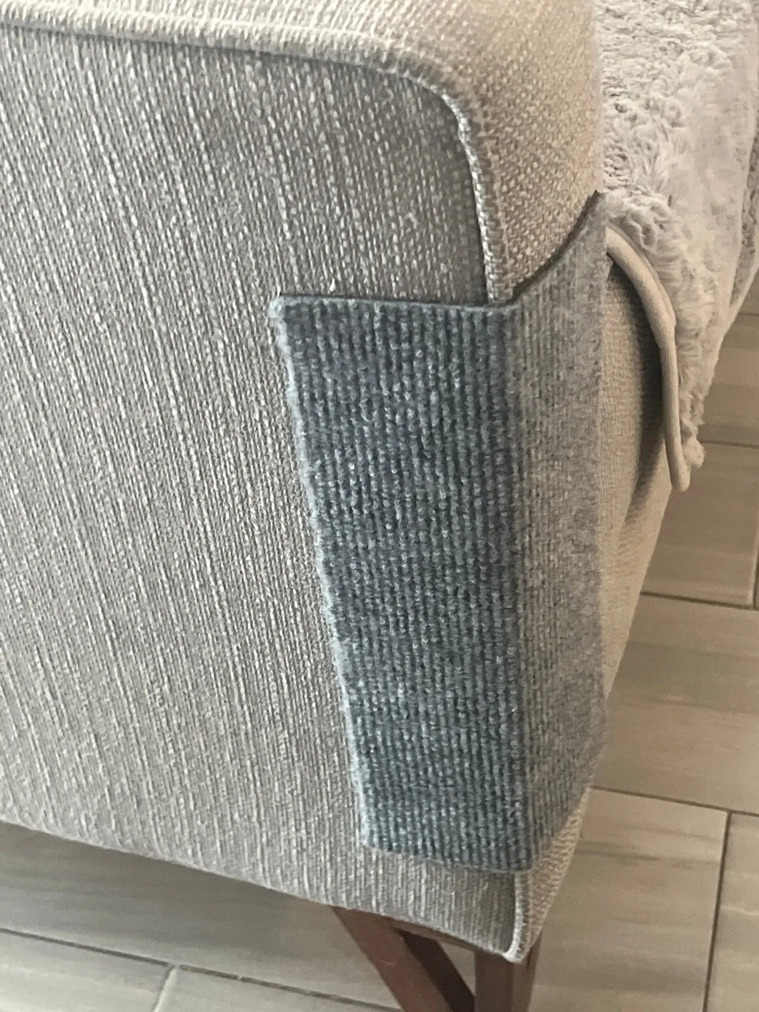 Customer review photo for Self-Adhesive Cat Scratch Furniture Protector