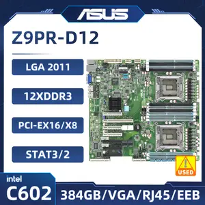 ASUSサーバー-中古マザーボード,Z9NA-D6, Intel C602-A,pchソケット,1356,ddr3,192gb,atx,Intel互換®Xeon®E5-2400製品プロセッサー  - AliExpress