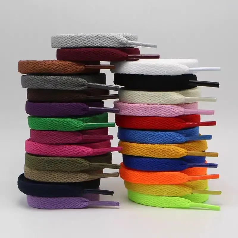 1 paire de lacets plats pour baskets 36 couleurs lacets de chaussures en tissu blanc noir lacets de chaussures lacets de bottes pour chaussures lacets souples classiques