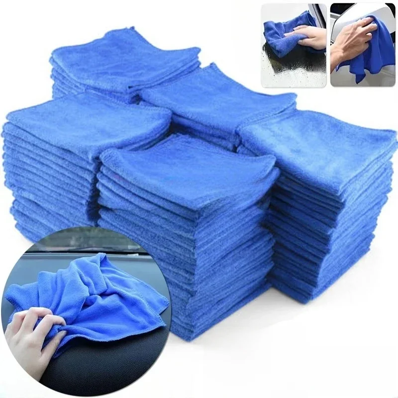 Chiffon de nettoyage de voiture et serviette carrée de lavage, chiffon Super absorbant et sans perte, serviette multifonctionnelle en Fiber Ultra Fine, 1 à 30 pièces