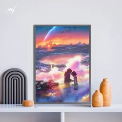 Personalizzato LED Anime your Name Art Light, cornice per foto HD con oscuramento USB, romantico san valentino Home Decor Mood Night Light