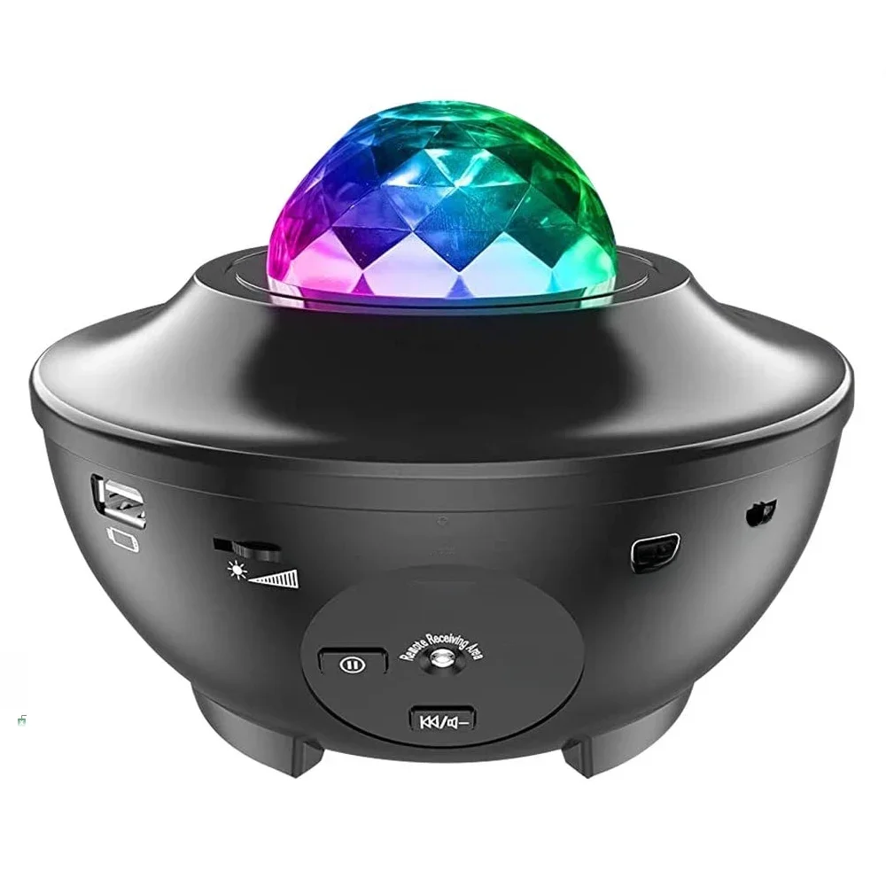 Galáxia estrela projetor led night light onda mar alto-falante bluetooth música girando céu