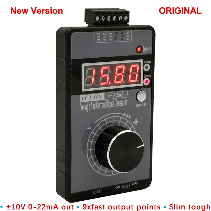 High Precision 0-5V 0-10V 4-20mA Signal Generator Voltage Current Signal -10V -10V 0-22mA Source Simulator Adjustable LB02G