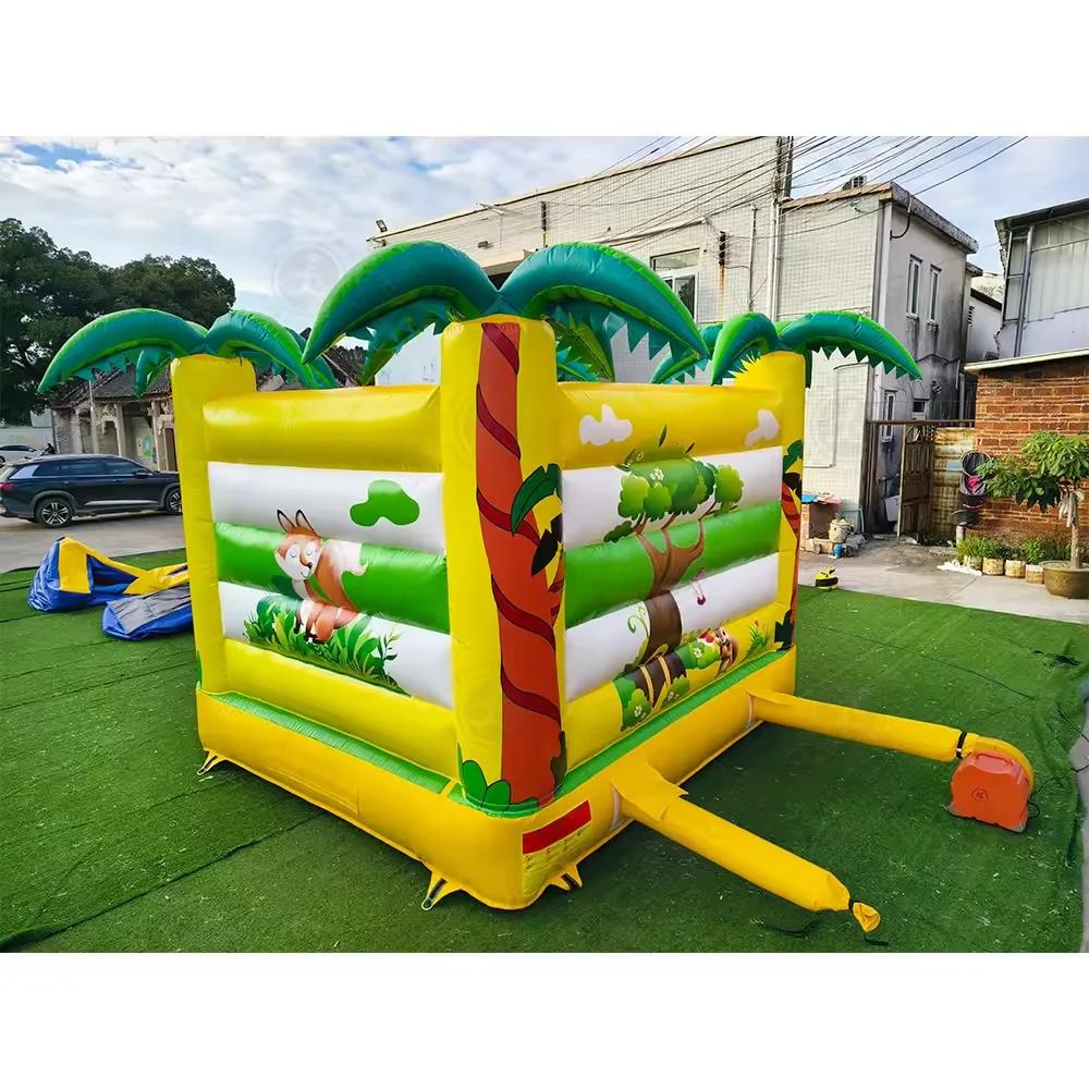 Commercial PVC Inflatable Outdoor Jungle Bounce House Adult Kids Jumper Bouncer Castle House For Rental  Family Backyard  Party