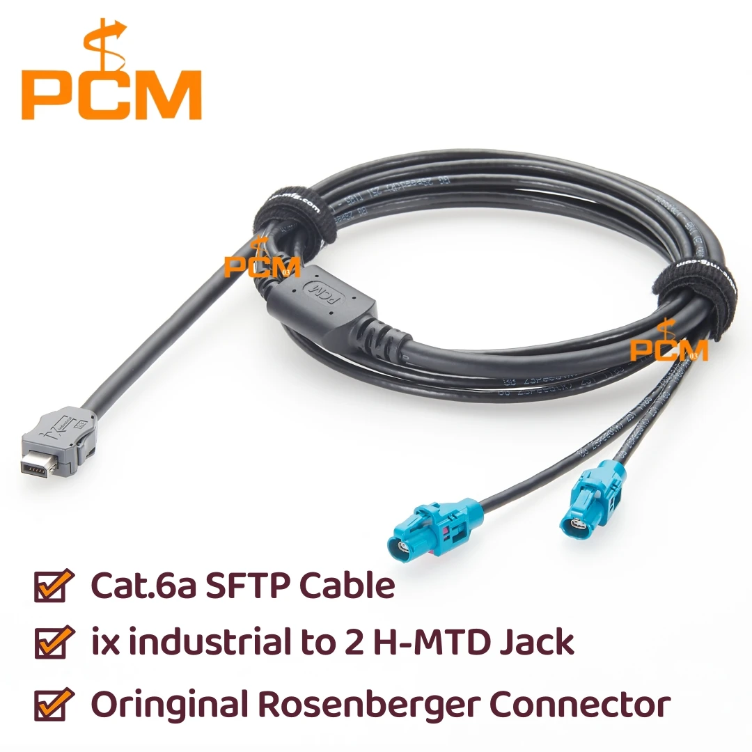 ix industrial to 2 H-MTD Jack female Connector Y Splitter AEcable 2Y Vector Automotive Ethernet Network Rosenberger HMTD Cable