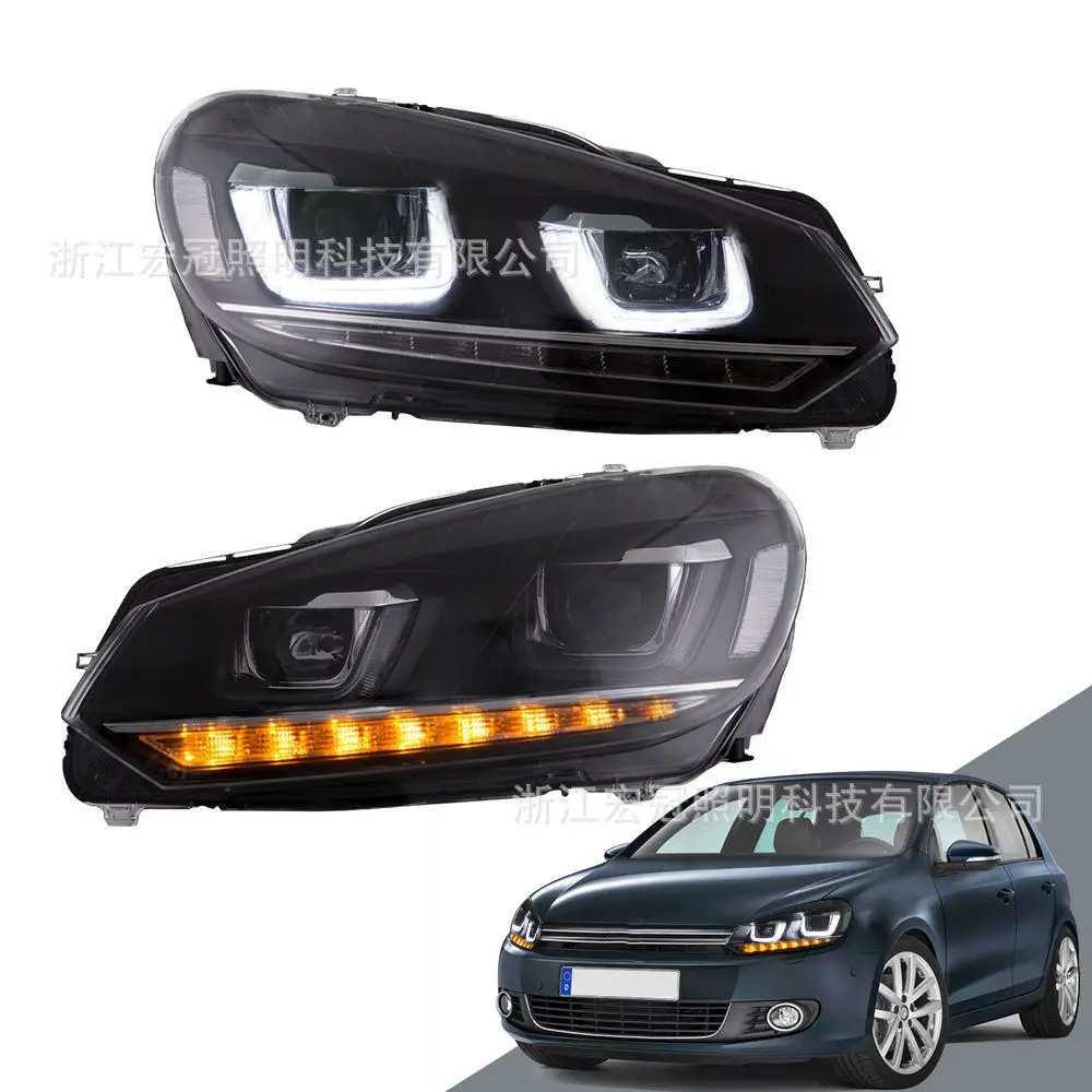 

Car Styling LED Headlights Assembly Streamer Turn Signal For Volkswagen Golf 6 2010-2014 Daytime Running Light Head Lamp