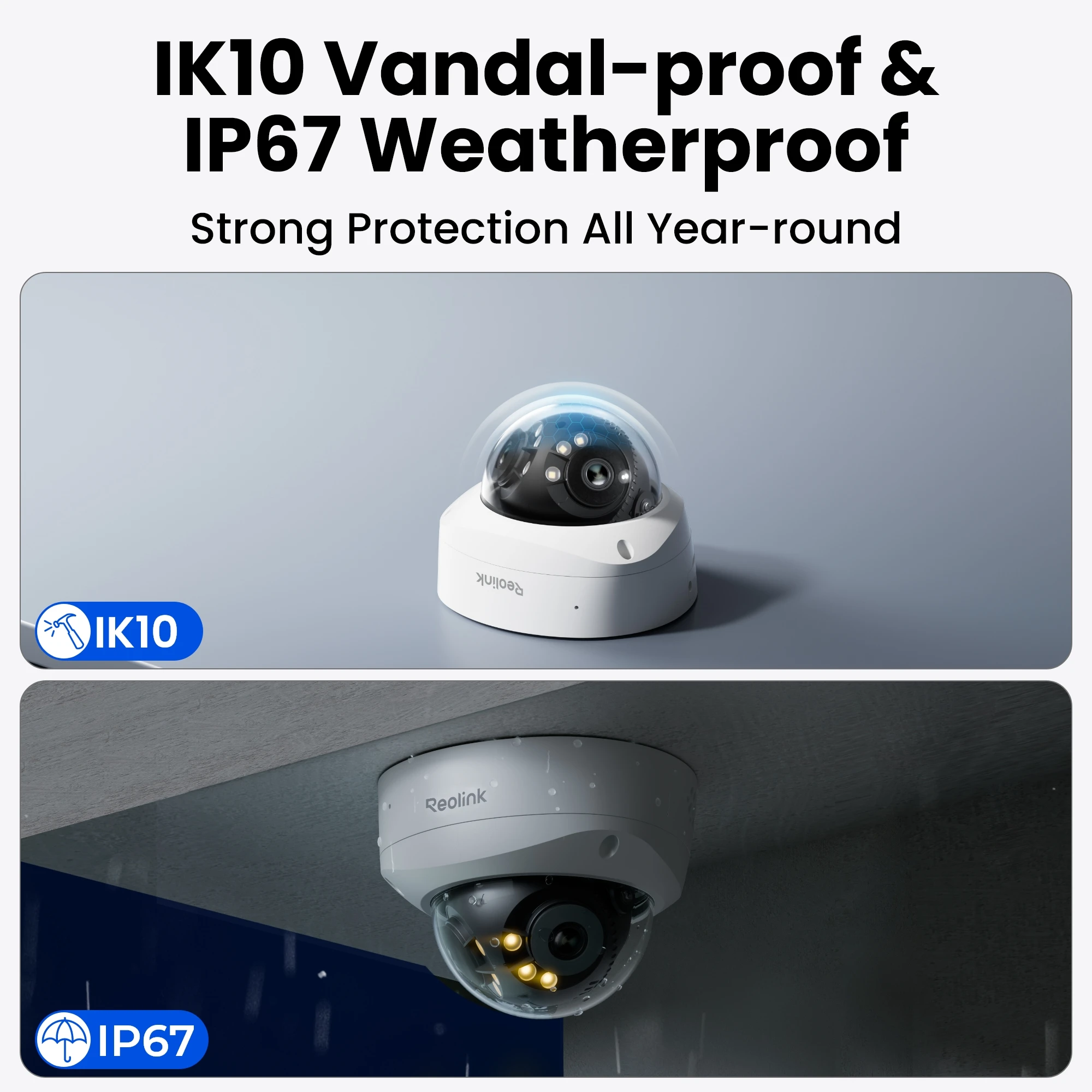Reolink 4K 180° Dual-Lens PoE IP Camera IK10 Vandal-Proof Security Camera 16MP Smart Home Surveillance Cameras with Spotlight image 3