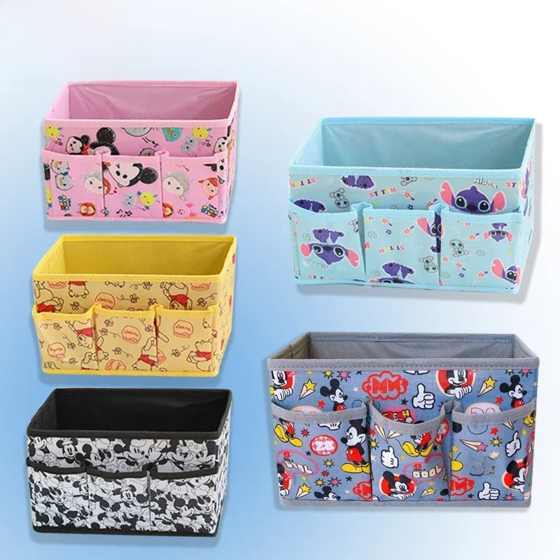 Disney Stitch Fold Aufbewahrung sbox niedlichen Mickey Mouse Desktop-Speicher Winnie the Pooh