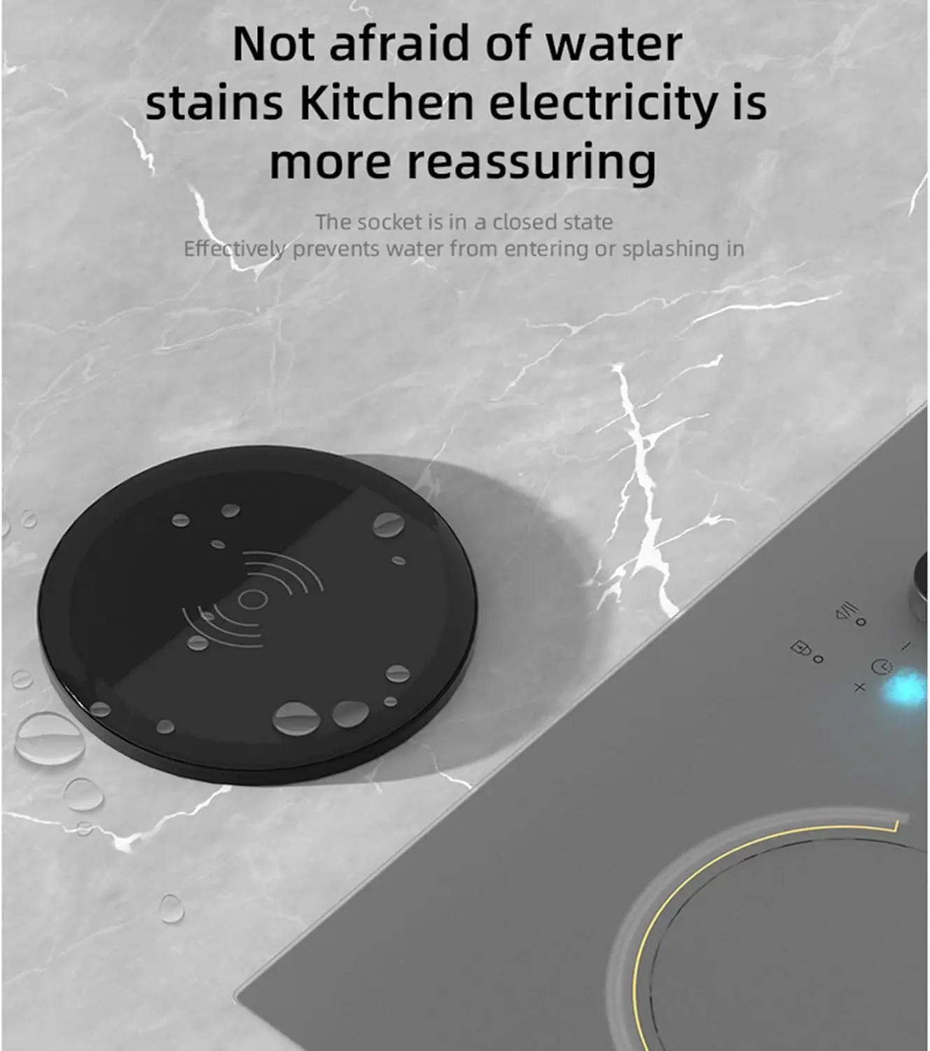 Pop-Up Hidden Desk Box Outlet Universal Plug Adapter USB Type C Socket Top Wireless Charge Concealed Design Lifting Tower Socket