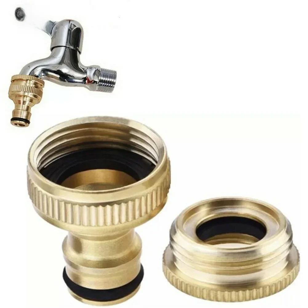 Connecteur de robinet en laiton, adaptateur de tuyau mélangeur, connecteur rapide 1/2 3/4, adaptateur de couplage de tuyau en cuivre, outil de raccords d'arrosage de jardin