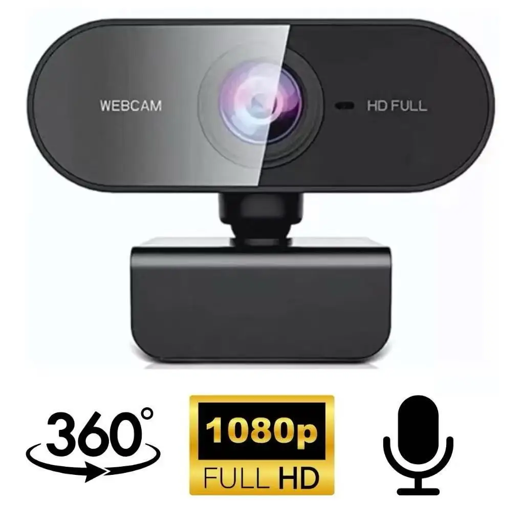 كاميرا ويب كمبيوتر Full HD 1080x1920p 2MP USB Plug Play ميكروفون مدمج