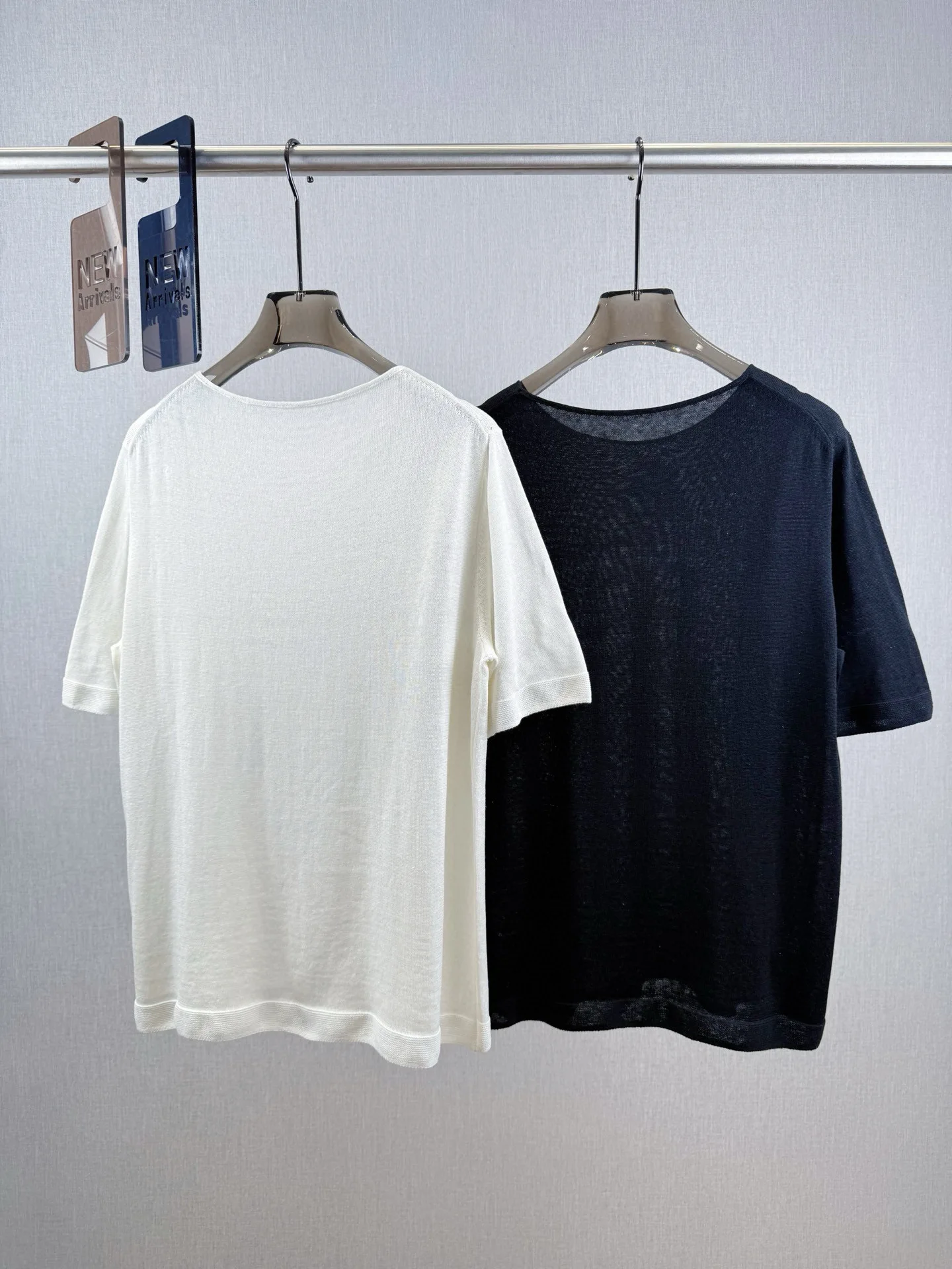 Women's casual solid color linen silk jersey o neck blouse