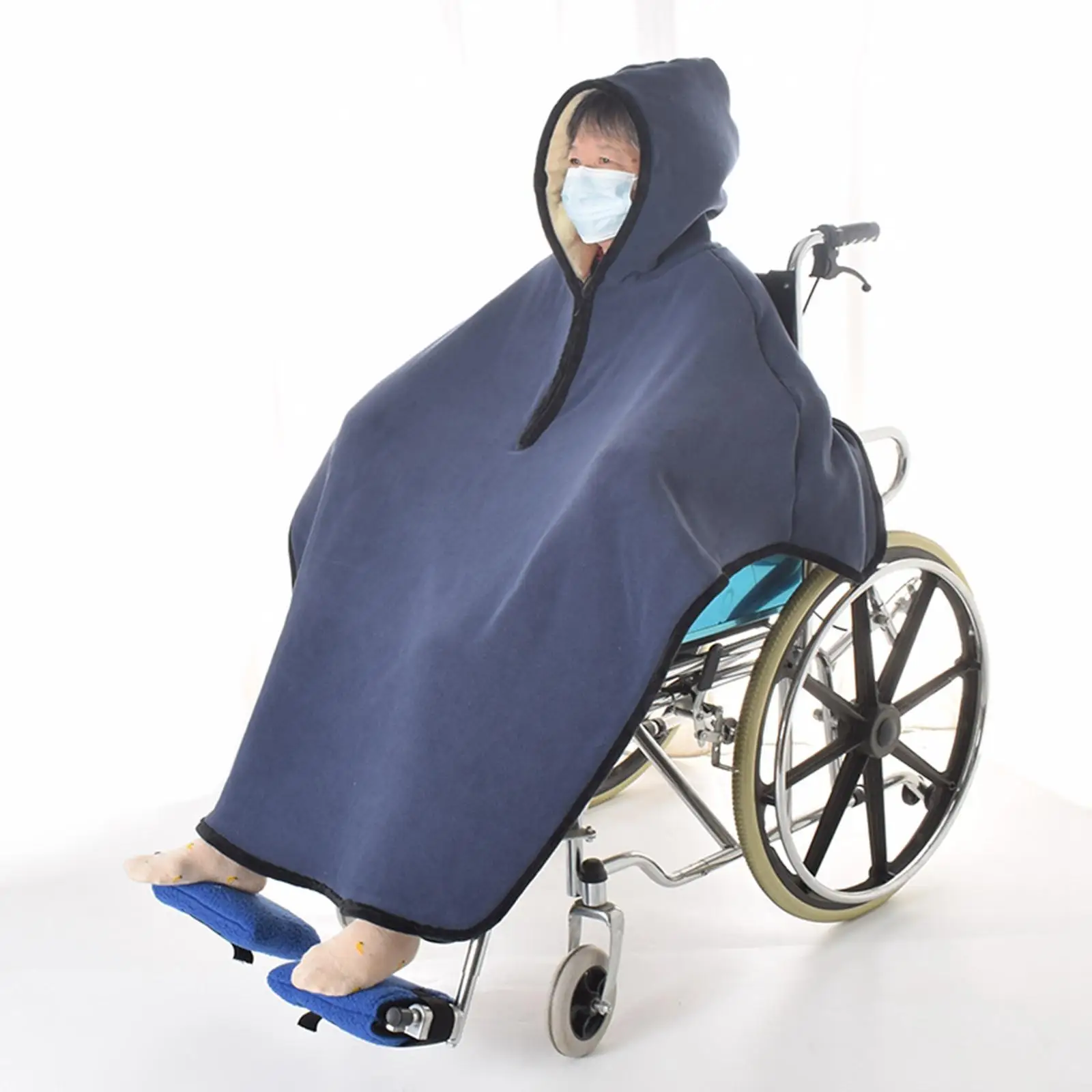 Wheelchair Blanket with Zipper Keeps Legs Feet Warm Cosy Portable Comfortable Leg and and Lower Body for Disabled Elderly Adults