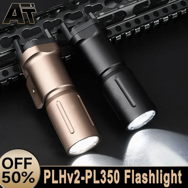 

WADSN Tacitcal PLHv2-PL350 Airsoft Flashlight 1000 Lumens White LED Scout Light Airsoft Weapon Pistol Accessories Fit 20mm Rail