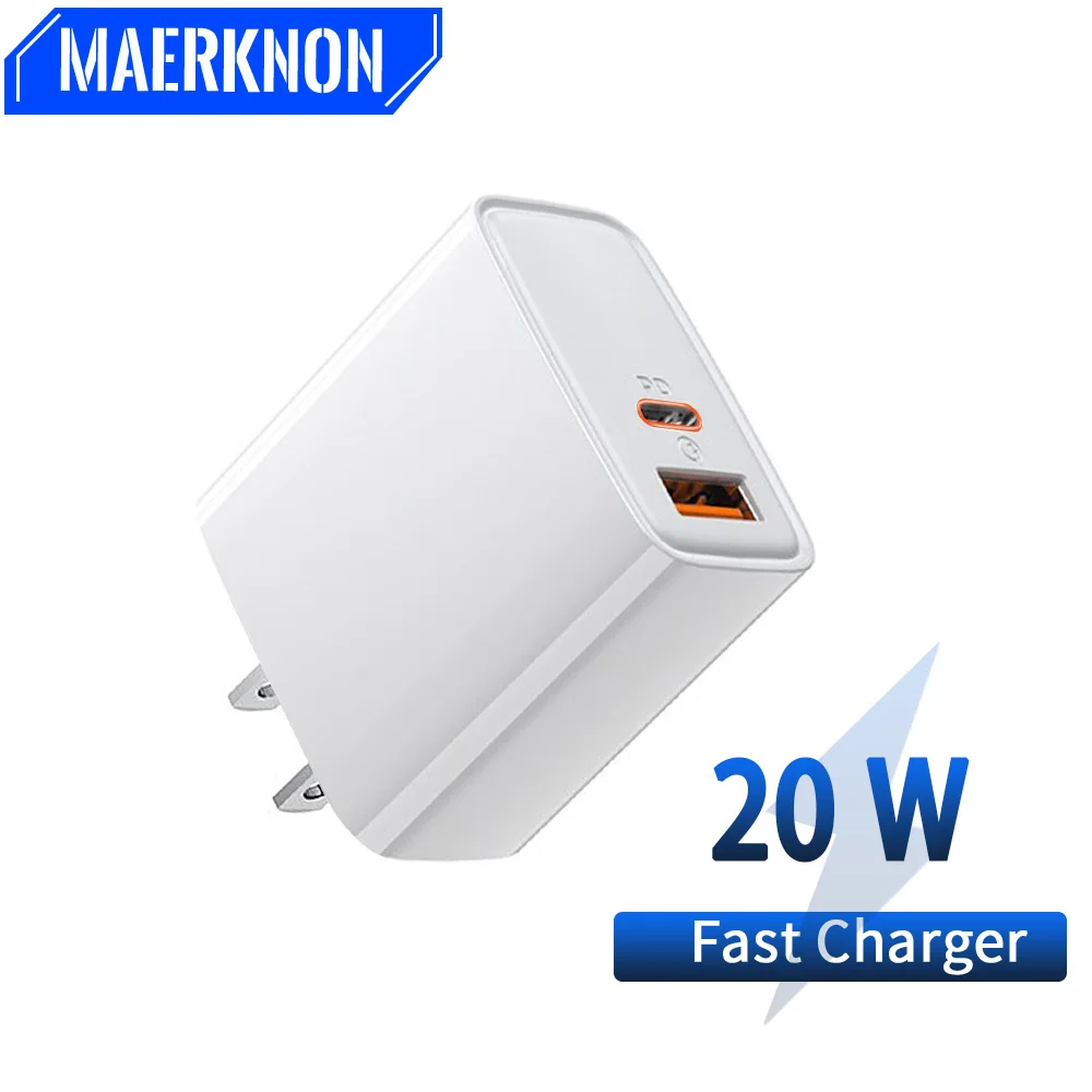 20W USB PD Fast Charger QC3.0 Phone Charge Adapter For iPhone 14 Pro Xiaomi Samsung Huawei Mobile phone Portable Charger EU/US