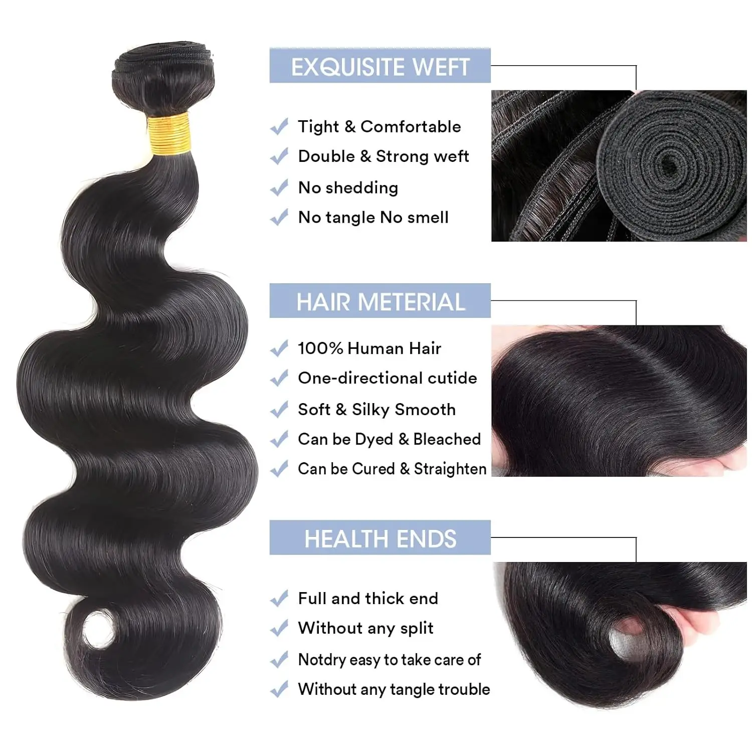 30 36 Inch Body Wave Bundles Human Hair 3 4 5 6 Bundles Brazilian Remy 100% Unprocessed Weave Extensions Wavy Doule Weft Bundles image 4