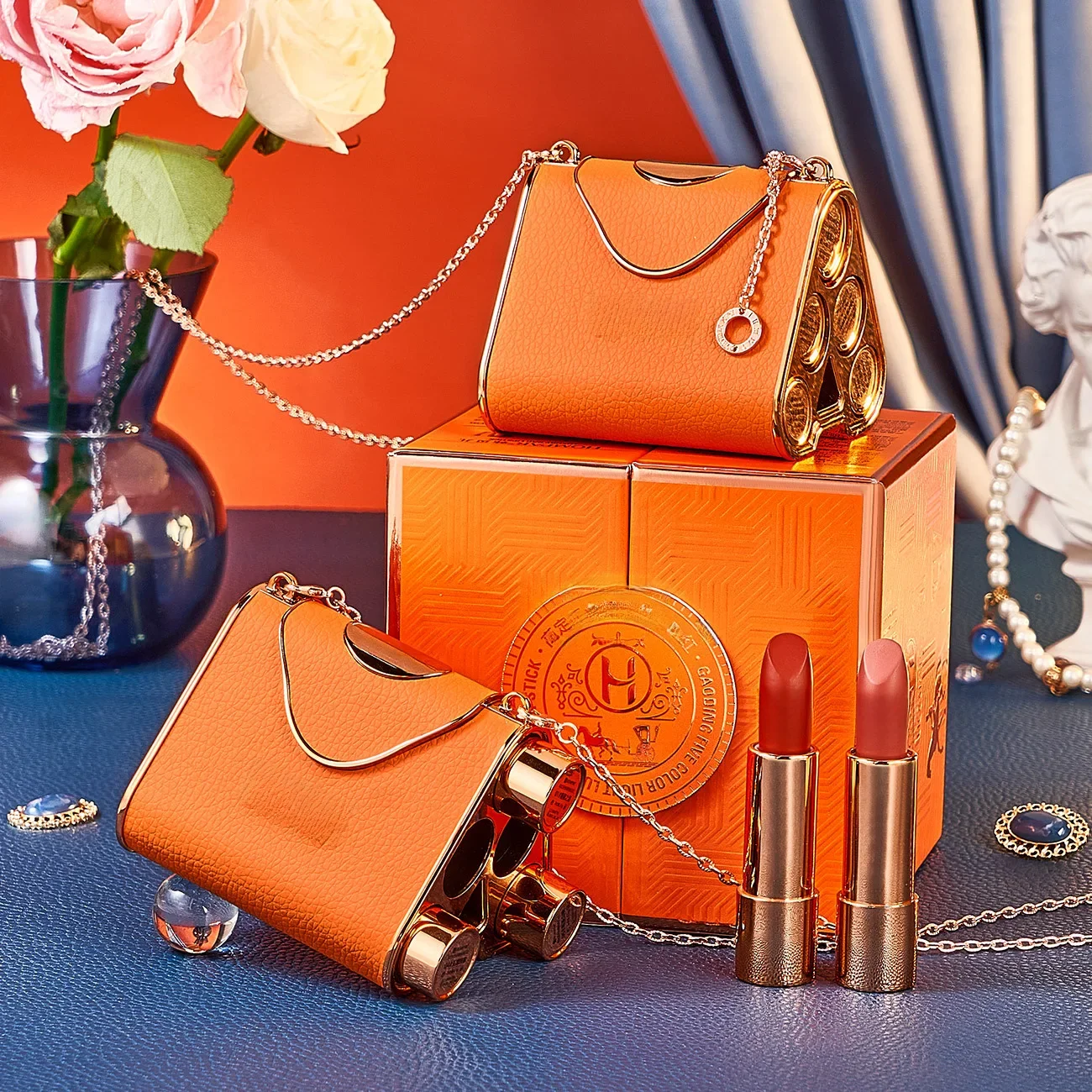 JOBag-Kit de Rouge à Lèvres Velours Hydratant, Coffret Cadeau 256, pour Anniversaires et Jours de Léon, Cadeau pour Petite Amie