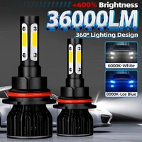 H7 H11 H13 bombillas LED para faros de coche 36000LM 9005 HB3 9006 HB4 9012 bombillas Hi/Lo 9004 para faros de coche luz antiniebla LED 6000K 8000K