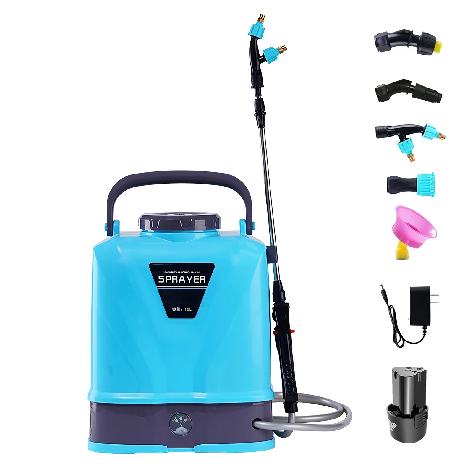8L Automatischer Elektrischer Sprüher Garten-Pflanzensprüher Handlicher Wiederaufladbarer Sprinkler Zerstäuber Schultergurt-Gießkanne