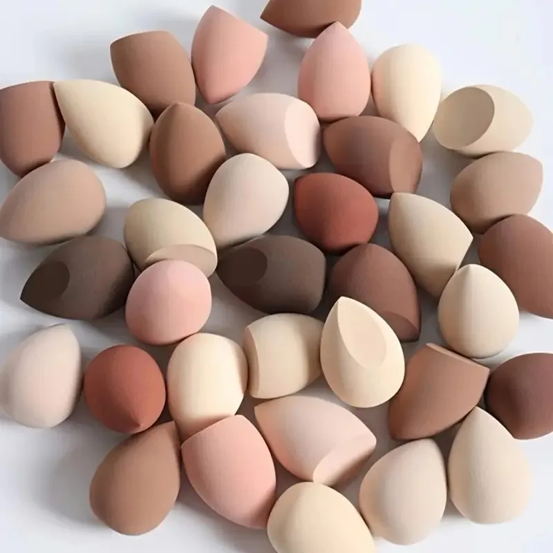 Gąbki do makijażu 3-pak - aktywowane wodą, bez lateksu, do płynnych i pudrowych kosmetyków, miękkie do blendowania, idealne w podróży (różne kolory) ​