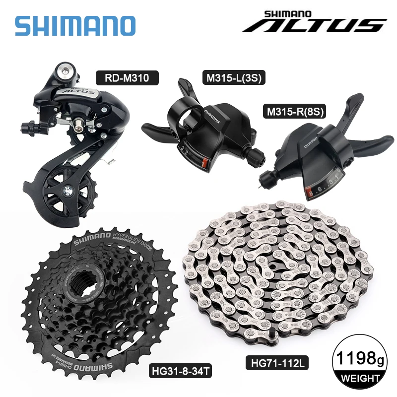 Shimano Acera Altus M360 24S Groupset 3x8 Speed M315 Shifter M310