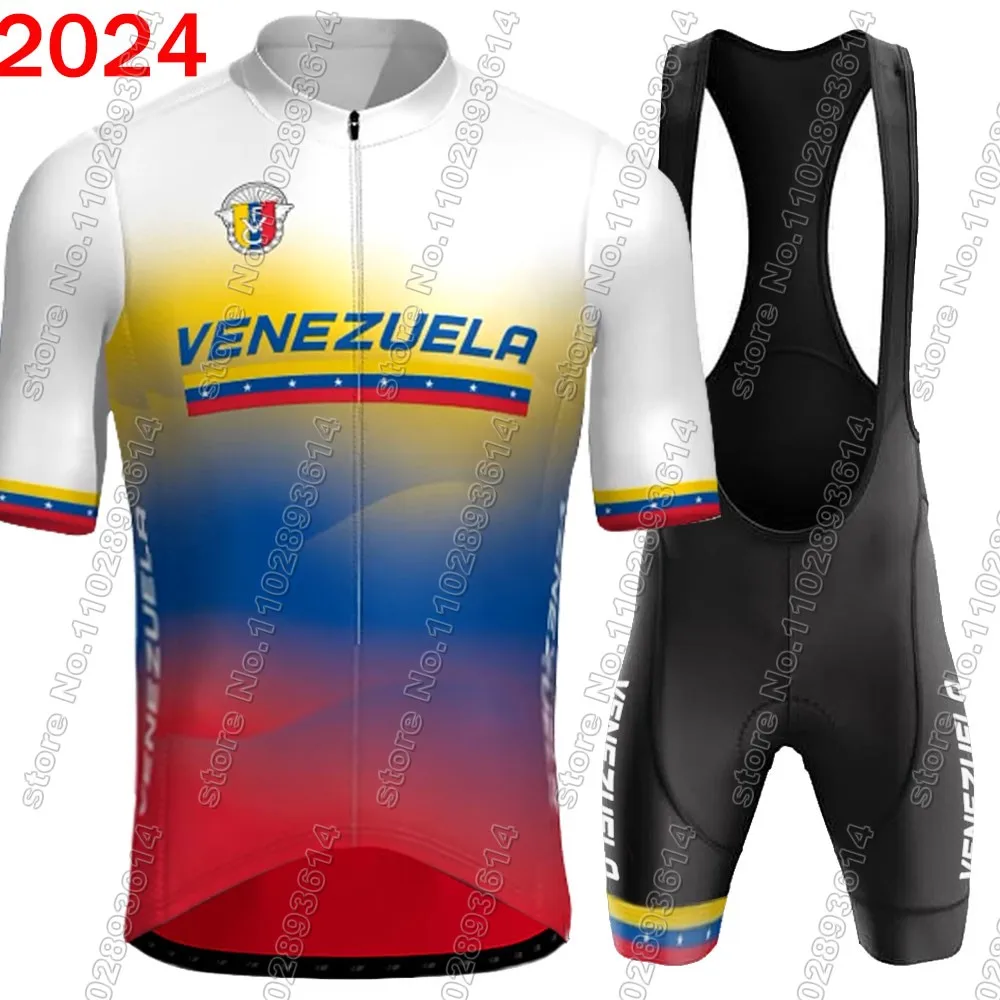 2024 VENEZUELA Cycling Jersey Set Summer National Team Cycling Clothing Road Bike Shirts Suit Bicycle Bib Shorts MTB Maillot