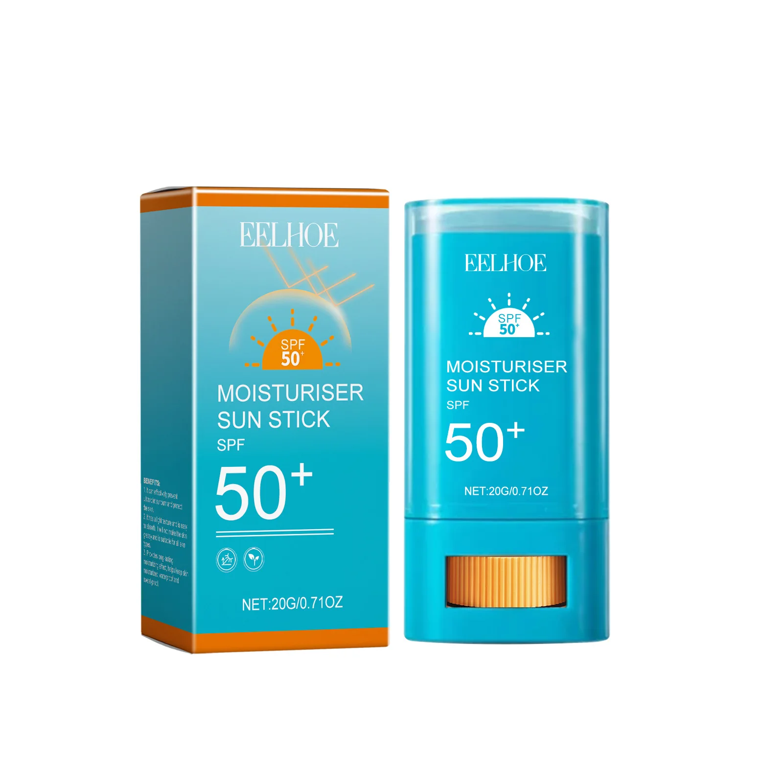 Eelhoe ครีมกันแดด50Spf กันแดด20กรัม, ครีมกันแดดไฮยาลูโรนิคแอซิดควบคุมความมันกันน้ำน้ำหนักเบาเครื่องสำอาง