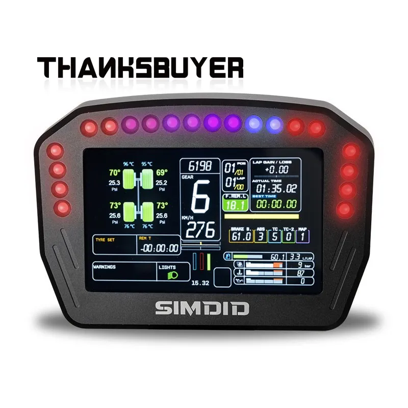 Simplayer-DH480 Pro Dashboard Dash Display, 5 "Ultra Color HD IPS tela, built-in placa gráfica USB, exibição SIMDID