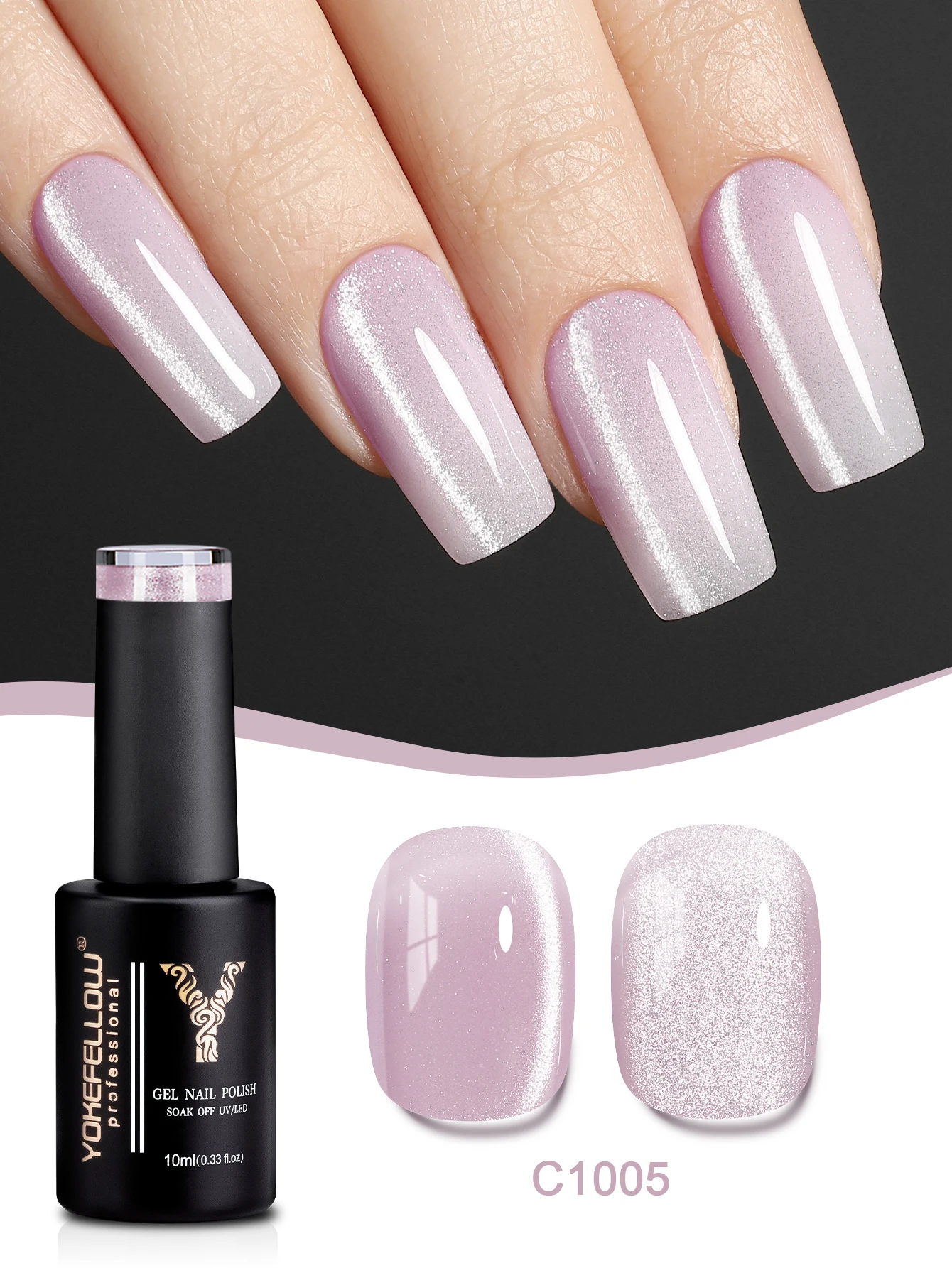 YOKEFELLOW 10ML Roze Groen Cat Eye Gel Nagellak Lunar Mirage 9D Kat Magnetische Gel Losweken UV LED voor Nail Art Salon DIY Thuis