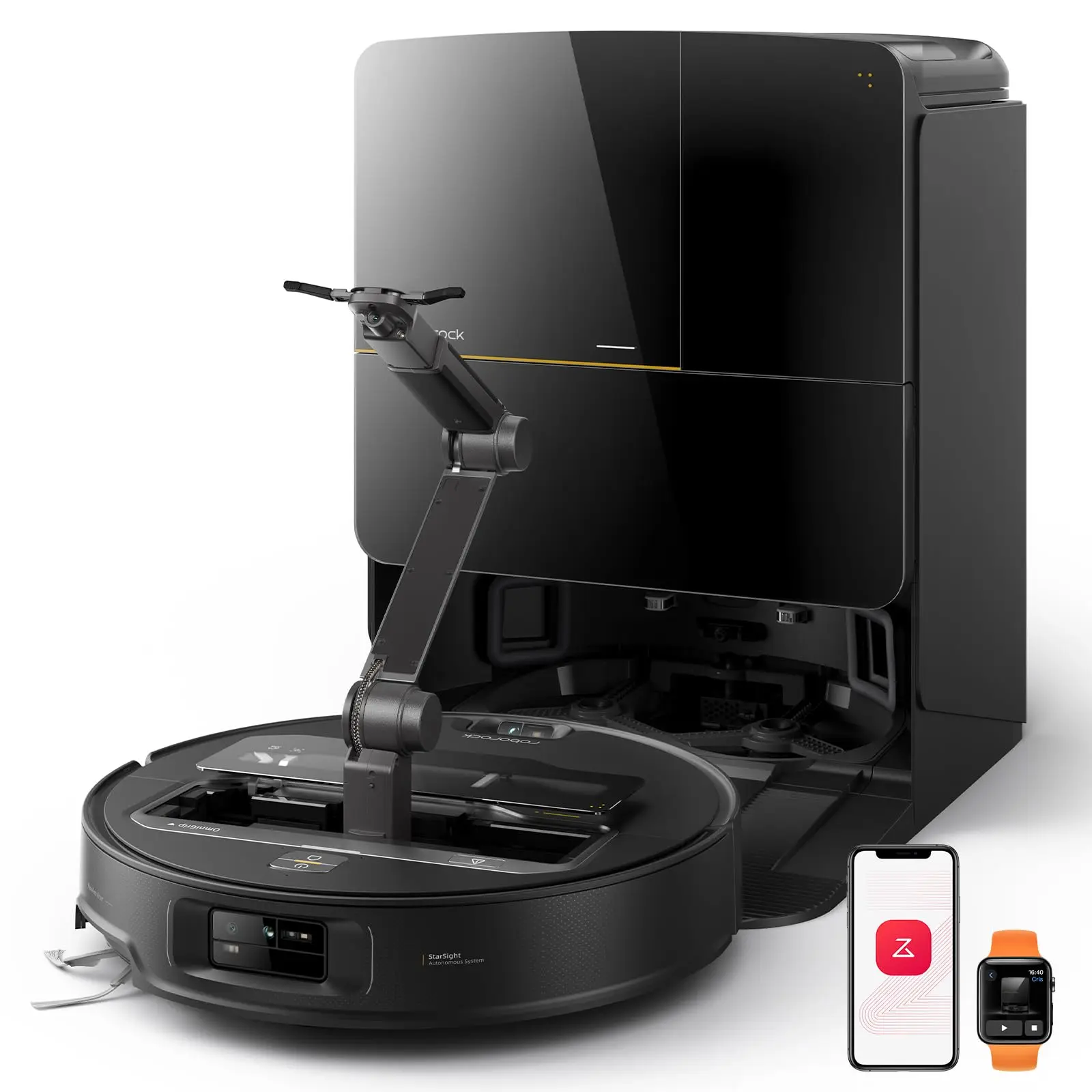 

EMBER SALES ON roborock Saros Z70 Robot Vacuum and Mop with 6 Packs Disposable Dust Bags