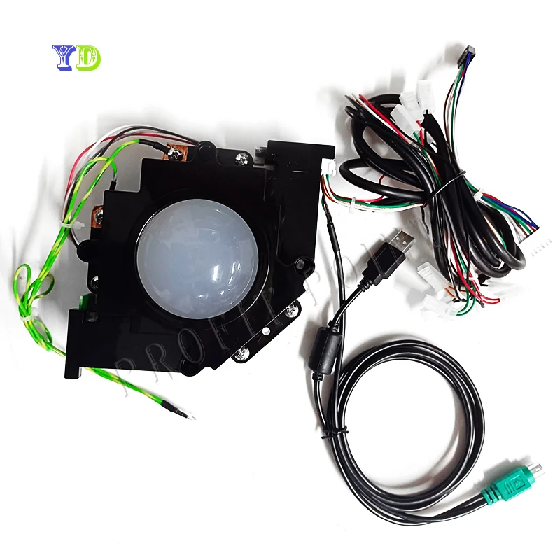 Arcade Trackball 3 in1 4.5cm Diameter Circular Connector PC Trackball Mouse Designed for Classic Gaming Jamma 60 in 1