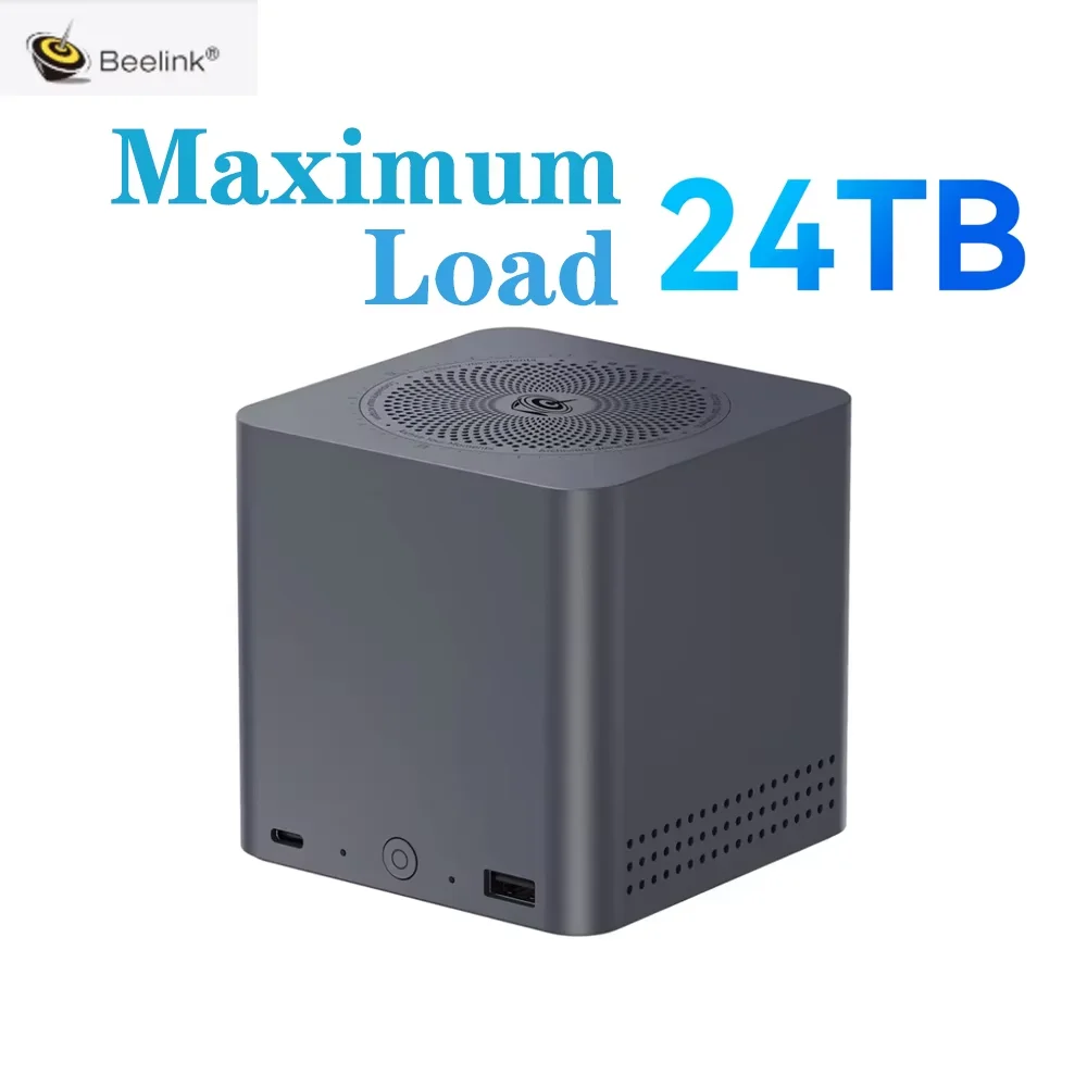 Mini PC Beelink ME Mini NAS Intel Twin Lake N200 LPDDR5 4800MHz 12G RAM 64G Ubuntu WiFi6 2.5Lan, Computadora de Almacenamiento en la Nube para Red Doméstica